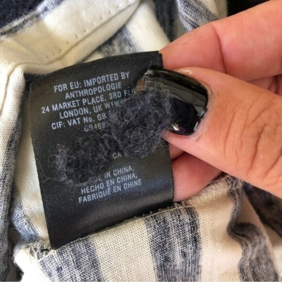 Anthropologie Moth Cowl Neck Striped Sweater Wool Alpaca Blend - Picture 8 of 9